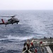 USS Ramage flight deck activity