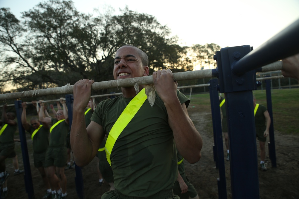 Photo Gallery: Marine recruits train for physical excellence on Parris Island