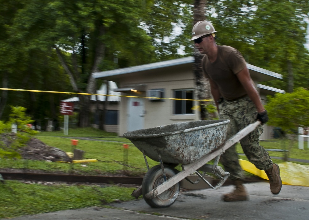 NMCB 1 DET Diego Garcia in action