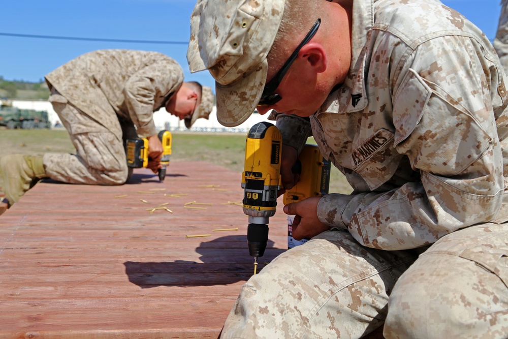 Combat Engineers build bridge for local citizens