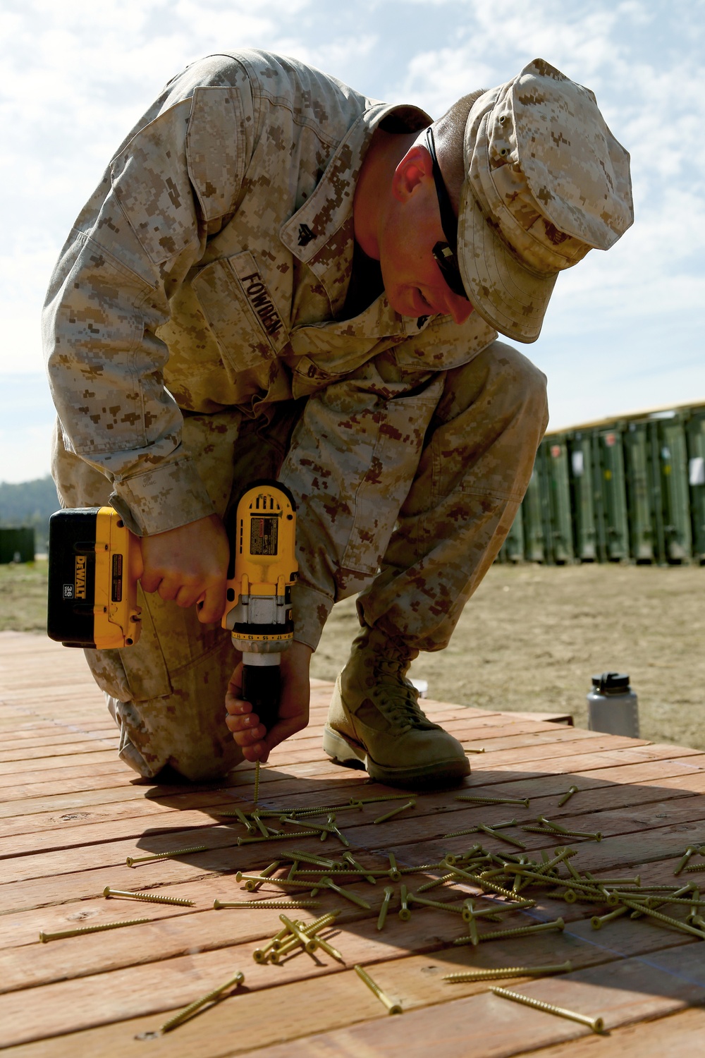 Combat Engineers build bridge for local citizens