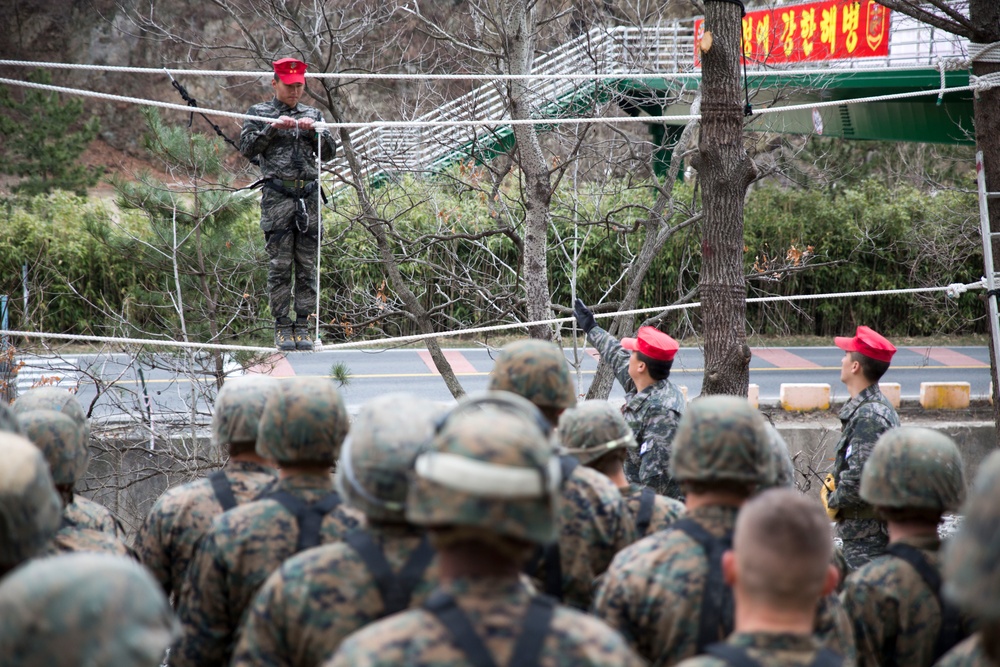 U.S. Marines rock rappel during ROK Marine Mountain Warfare Course: Part 2 of 3