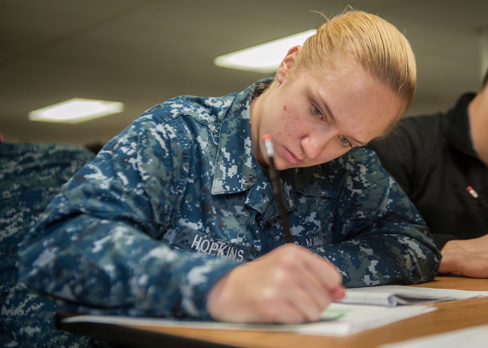 USS John C. Stennis advancement exam