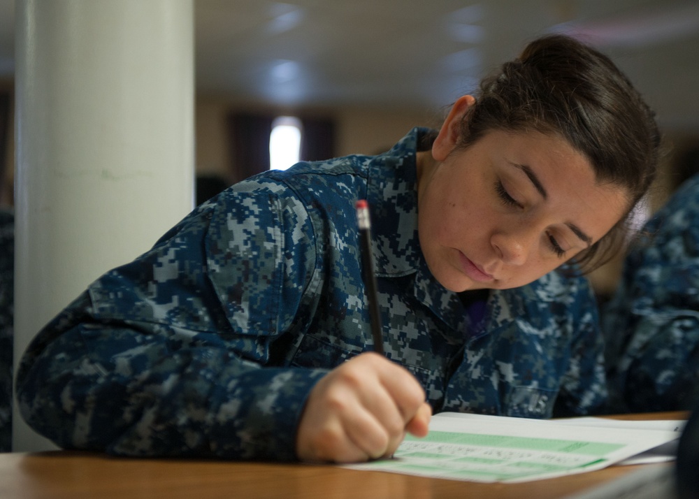 USS John C. Stennis advancement exam