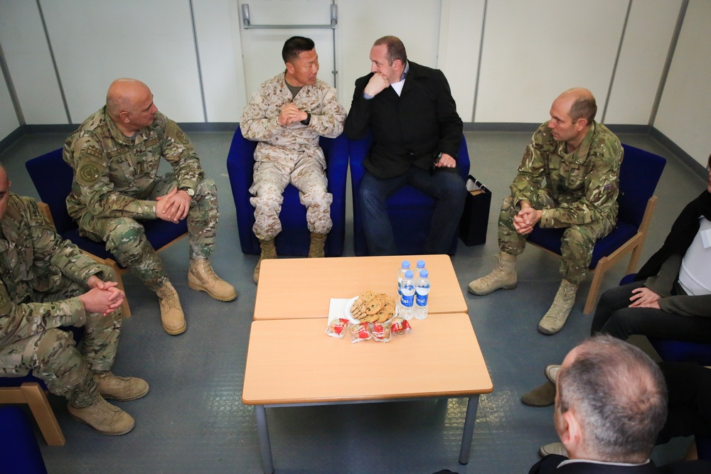 Georgian President visits troops in Afghanistan