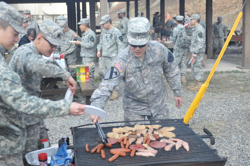 210th FA Brigade chaplains host barbecue