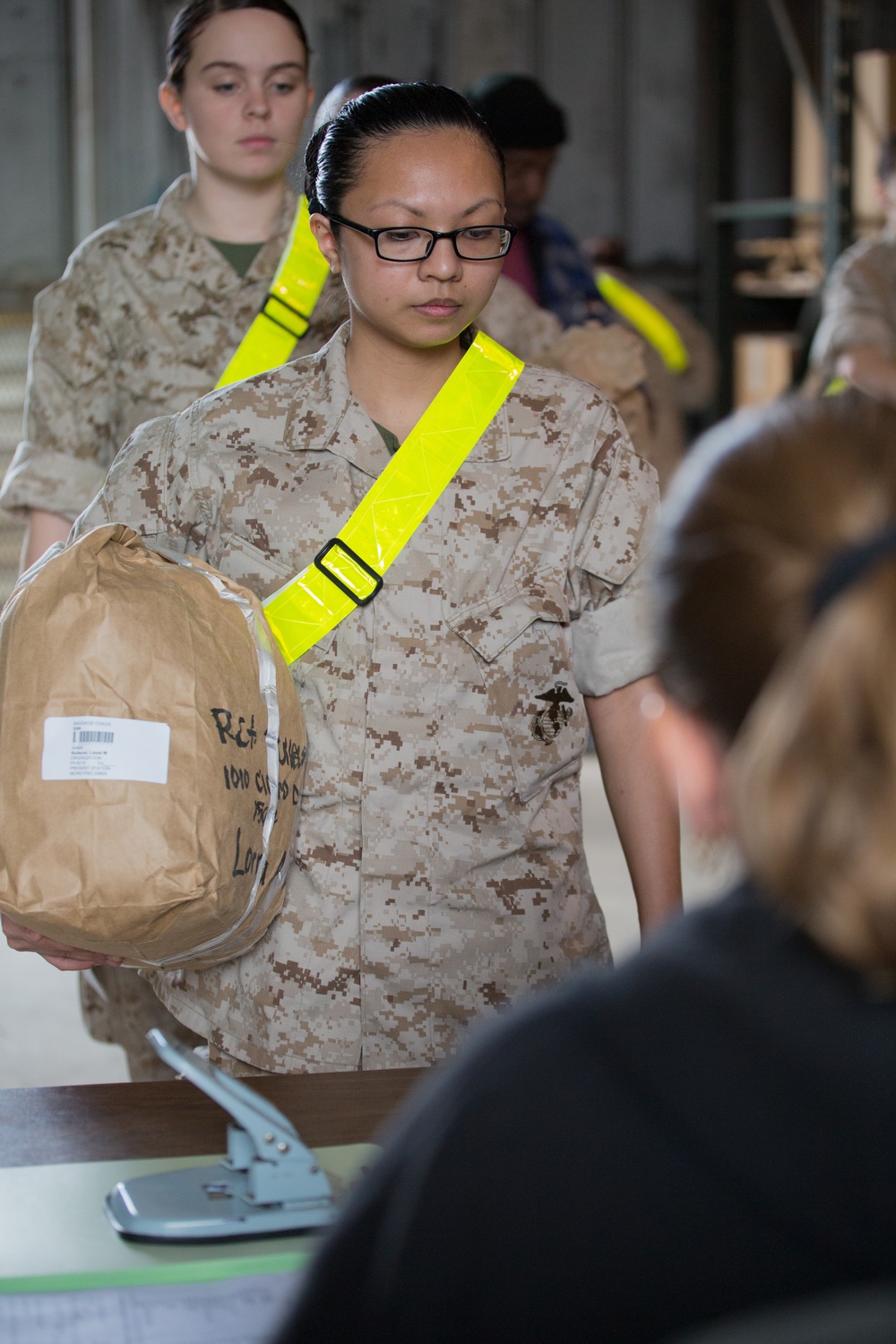 Marine recruits gear up for training on Parris Island