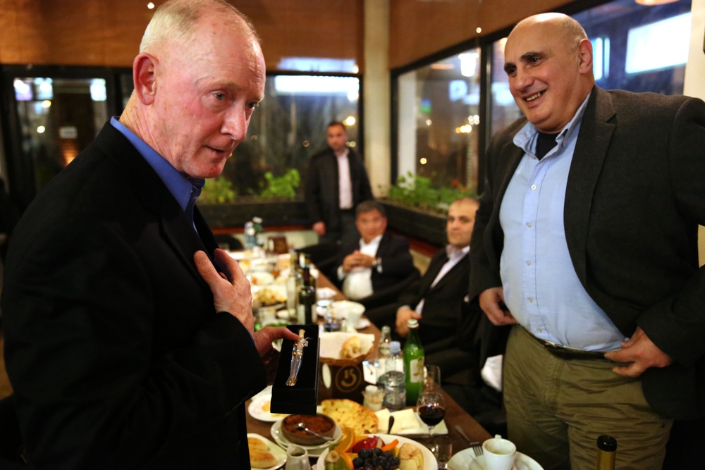 Lt. Gen. Tryon and staff enjoy Georgian-hosted dinner