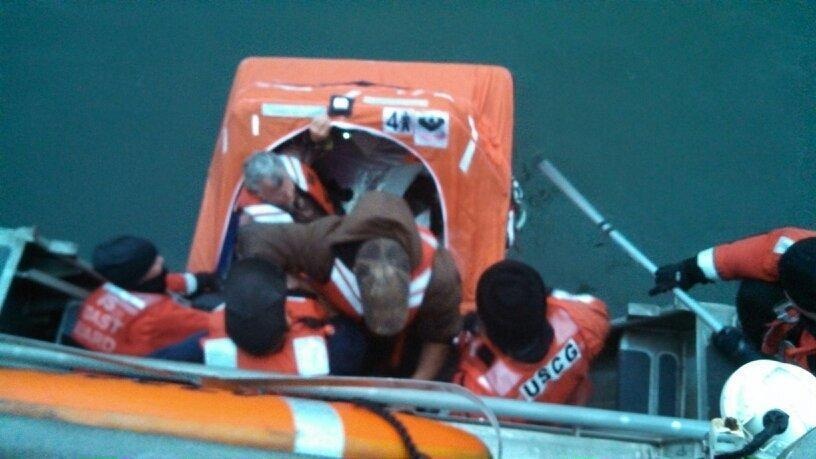Coast Guard saves three crewmembers from sinking vessel