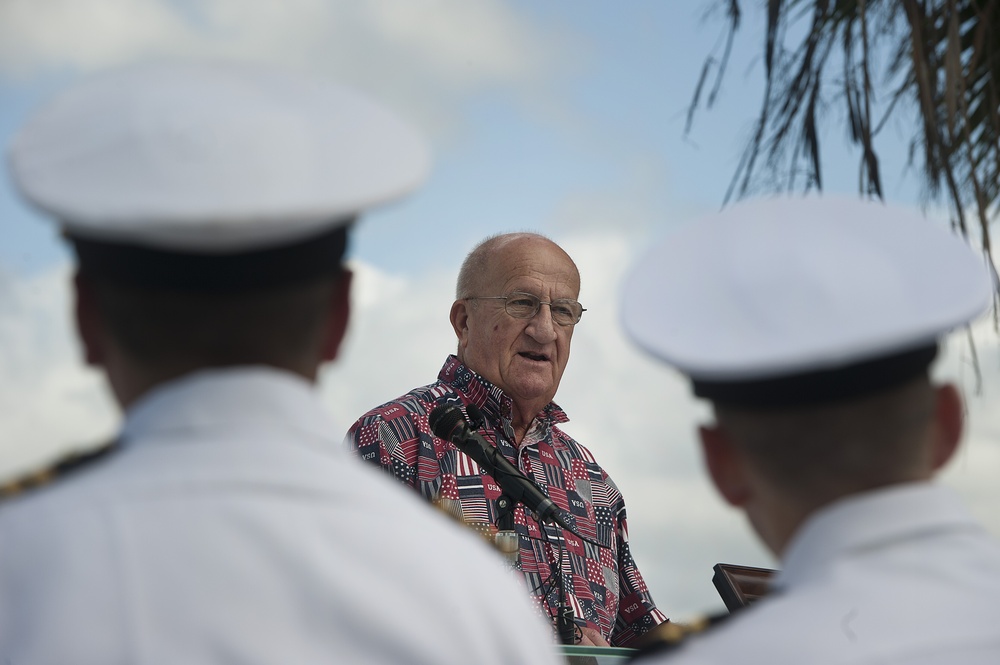 Pearl Harbor Survivor Theodore F. Roosevelt ashes placed aboard USS Utah