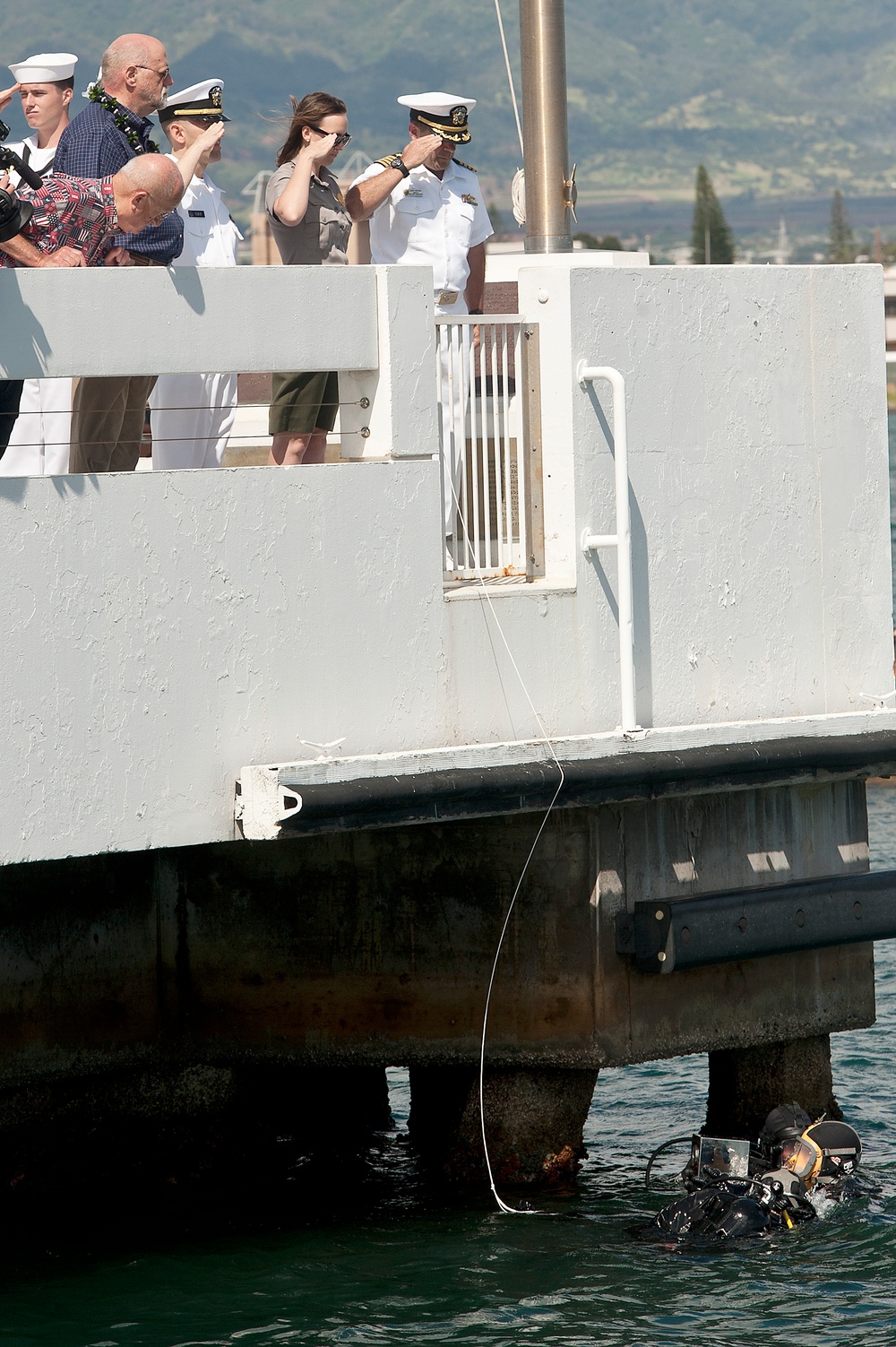 Pearl Harbor Survivor Theodore F. Roosevelt ashes placed aboard USS Utah