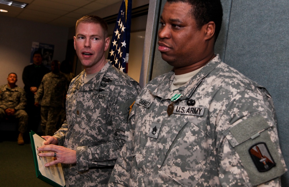 Staff Sgt. Dwight Chaney award ceremony