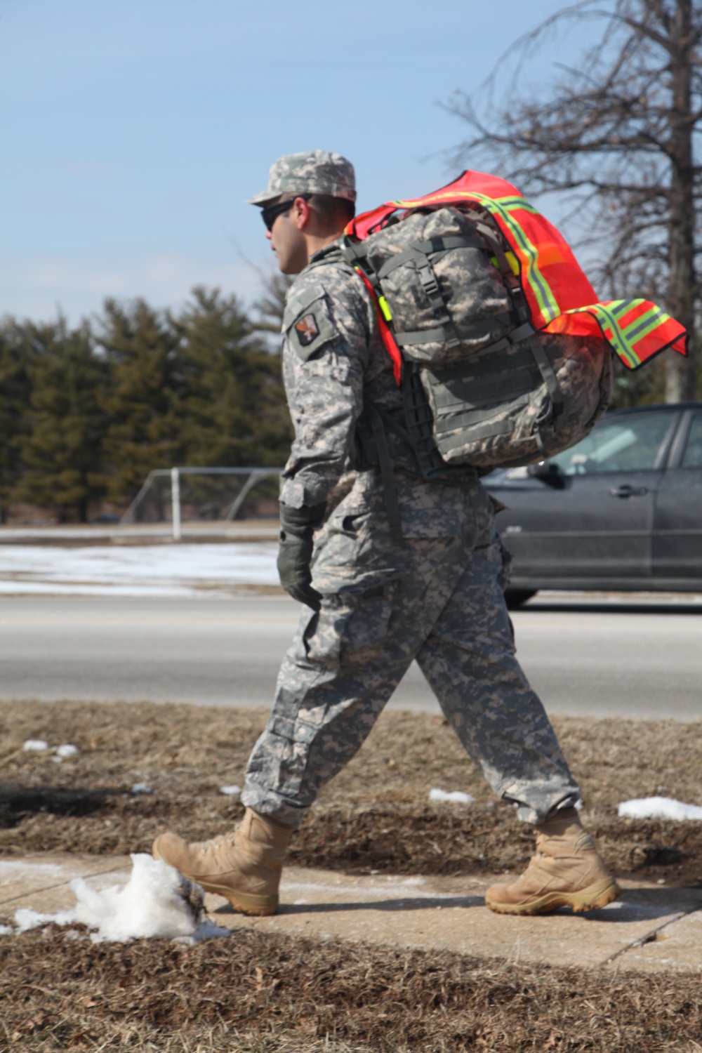 55th Signal Company (Combat Camera) ruck march