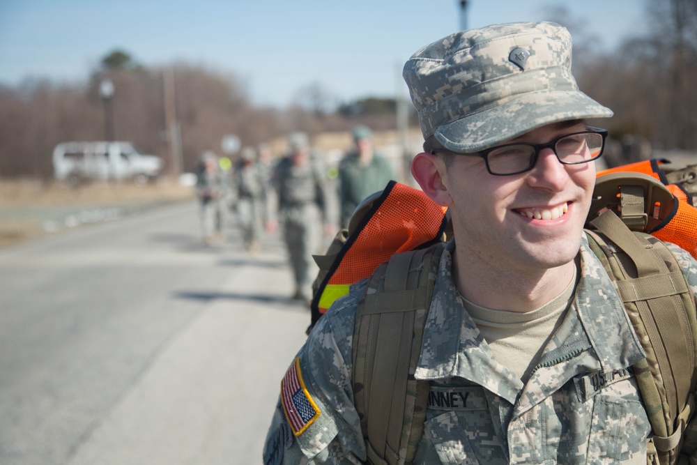 55th Signal Company ruck march