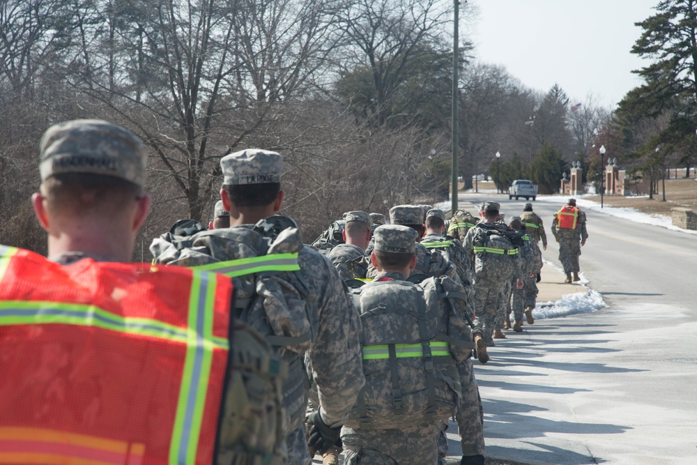 55th Signal Company ruck march