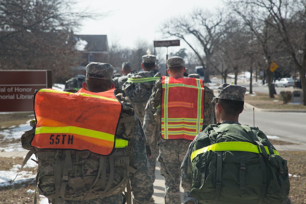 55th Signal Company ruck march