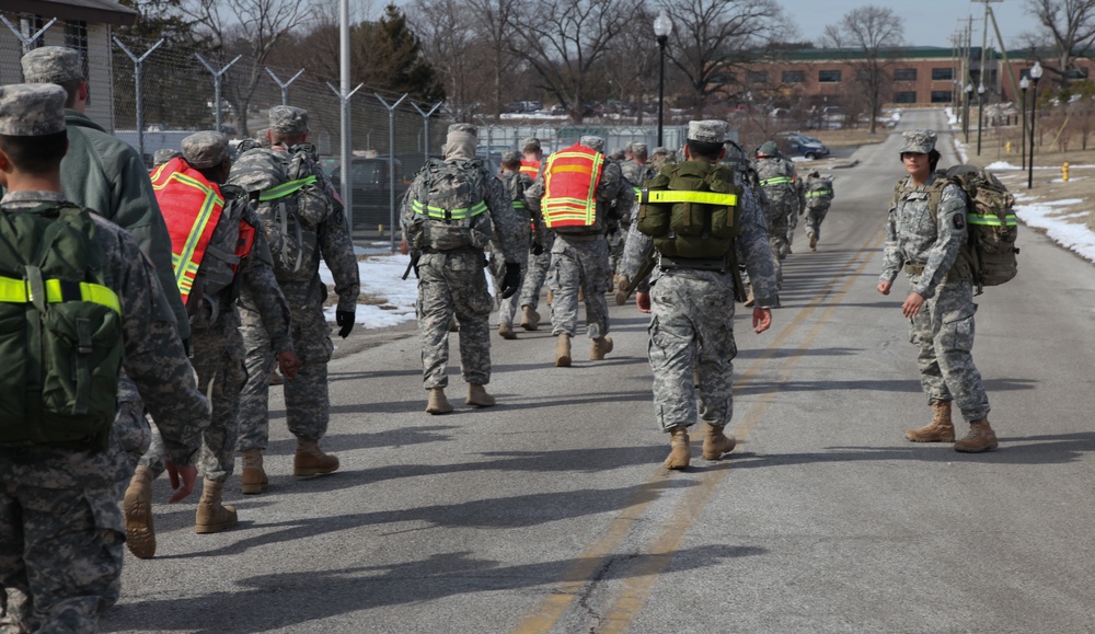 55th Signal Company (Combat Camera) ruck march