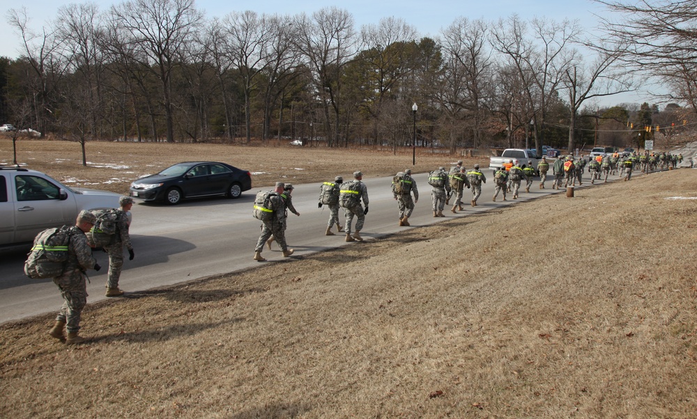 55th Signal Company (Combat Camera) ruck march