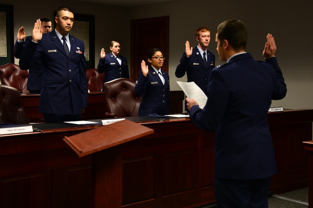 633rd ABW SAPR, JA hold mock trial to teach consequences of sexual assault