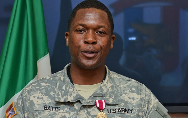 Sgt. 1st Class Trence Batts award ceremony at the CG Office