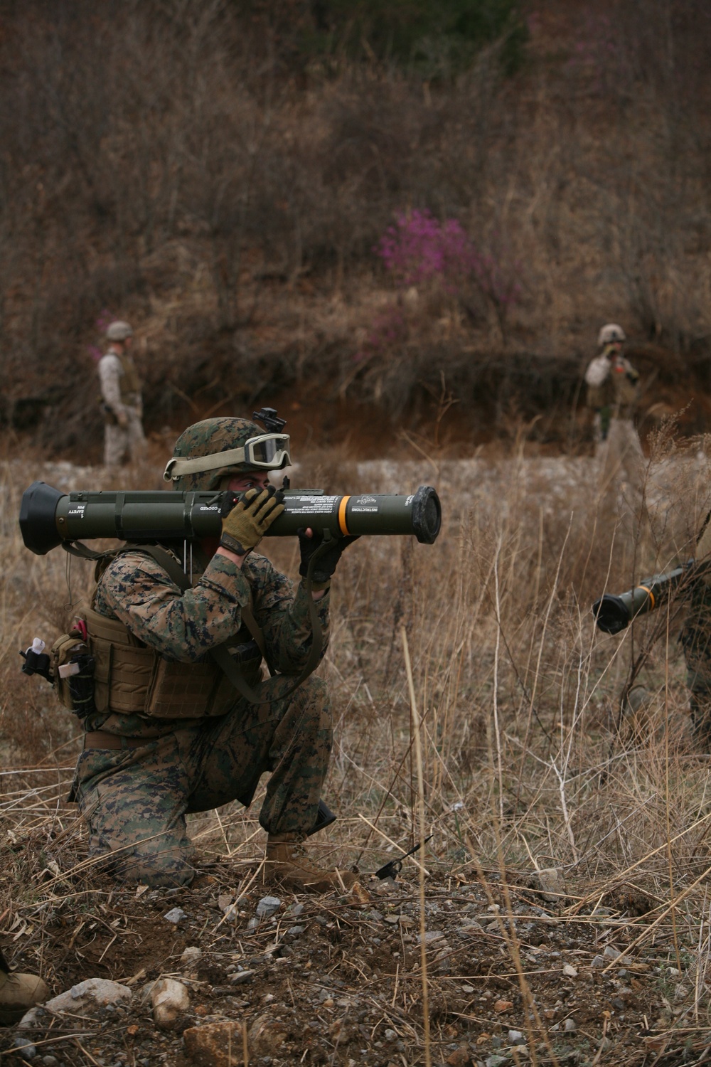Marine from Pembroke, Mass. prepares to fire rocket during Ssang Yong 14