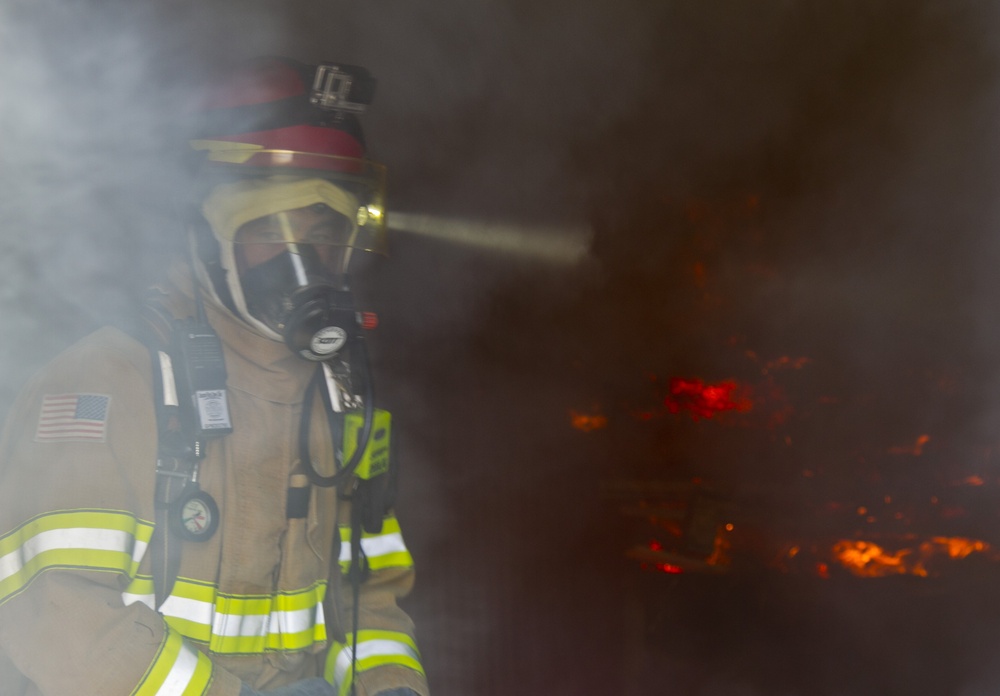 Camp Bondsteel firefighters turn on the heat