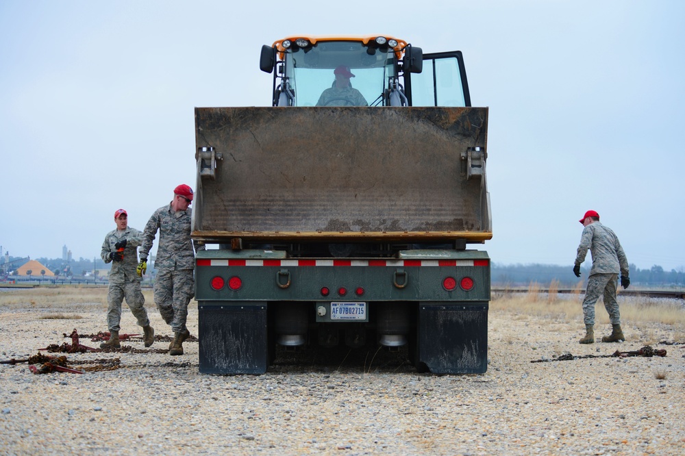 823rd RED HORSE prepare for road construction