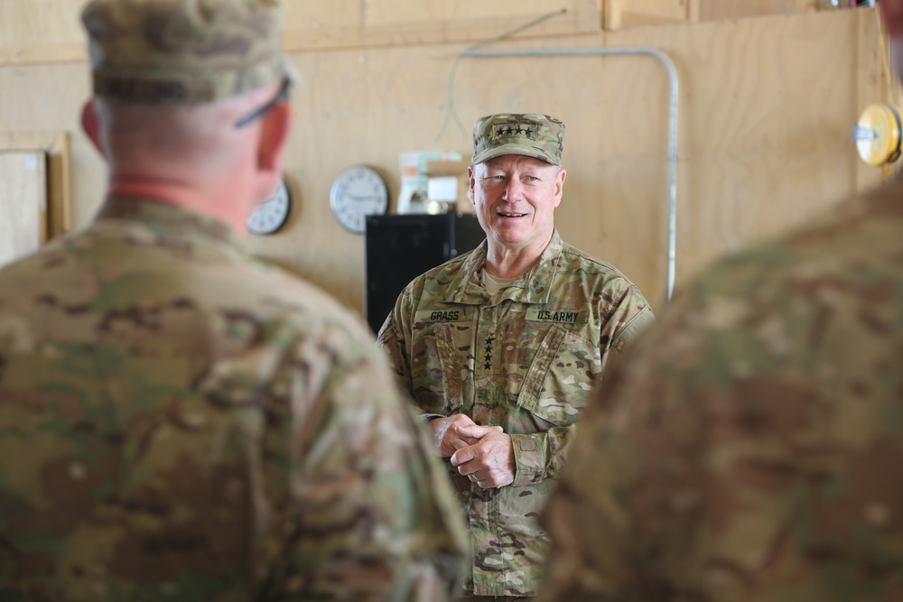 National Guard Bureau, General Frank J. Grass visits Regional Command Southwest