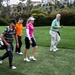 Marines spend time on the green with Paula Creamer