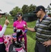 Marines spend time on the green with Paula Creamer