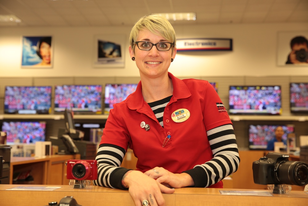Face of electronics at Combat Center Exchange