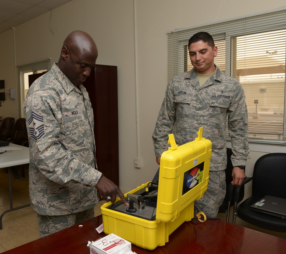 Wing leaders visit bioenvironmental element