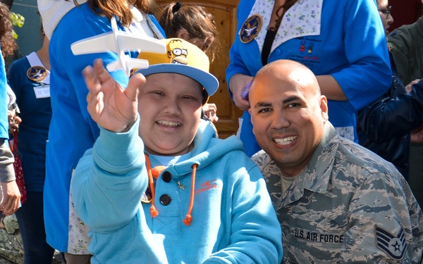 US airmen visit local children during assignment in Chile