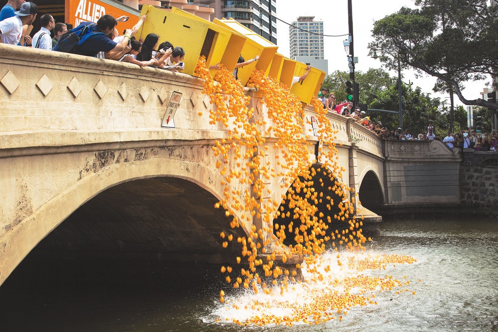 The duck drops here: Marines volunteer for 27th Annual Great Hawaiian Rubber Duckie Race