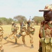 Chadian soldier calls spirited cadence
