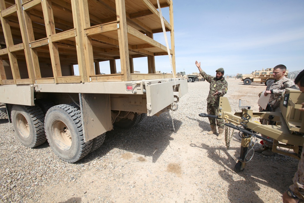 Marine unit donates potable water trailers to Afghan National Army