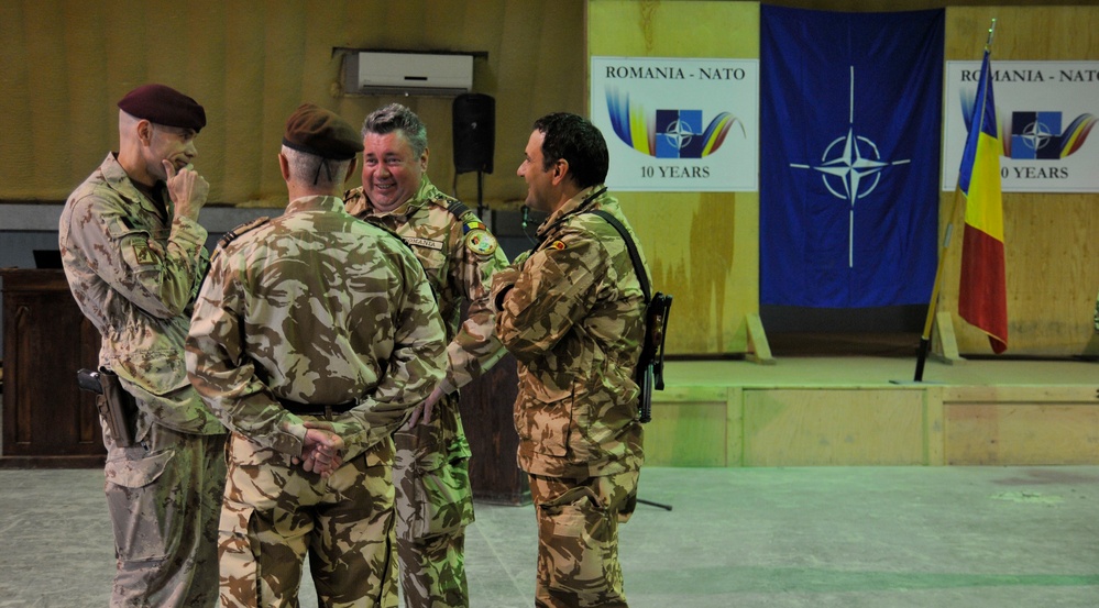 Soldiers of the Romanian army celebrate 10 years of being a part of NATO