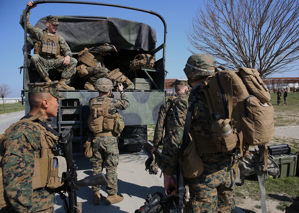 BSRF Marines Conduct Contingency Response Drills