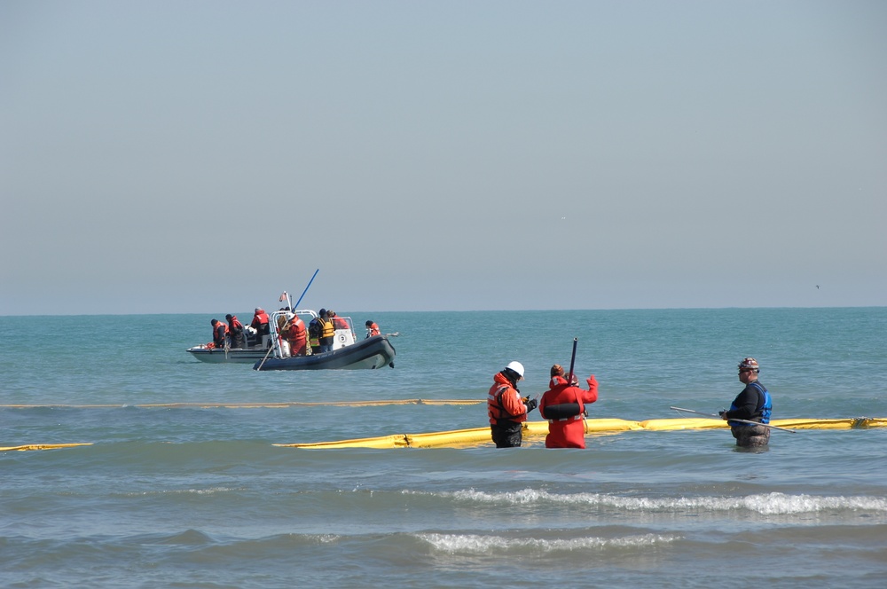 Coast Guard responds to BP oil discharge in Indiana
