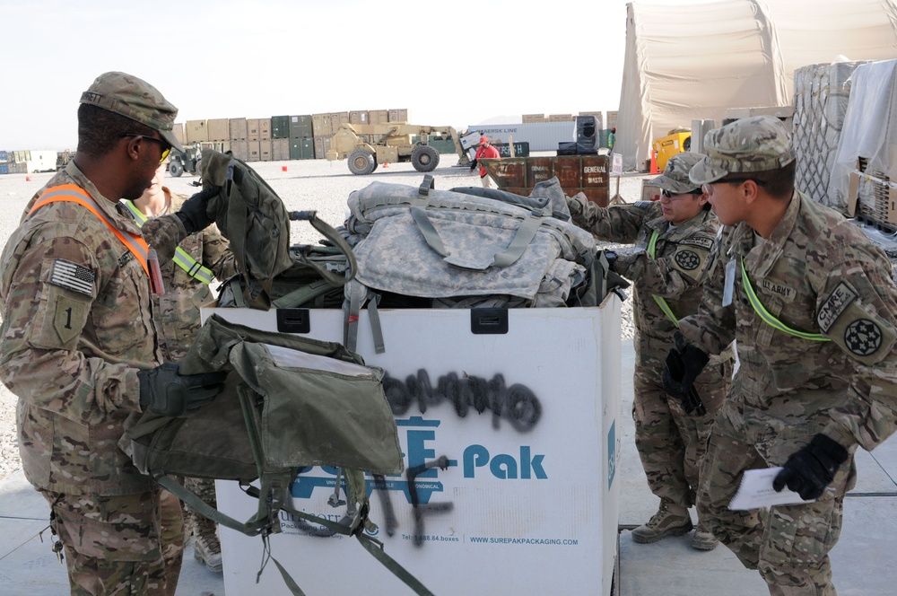 349th Quartermaster troops receive, sort huge amounts of equipment