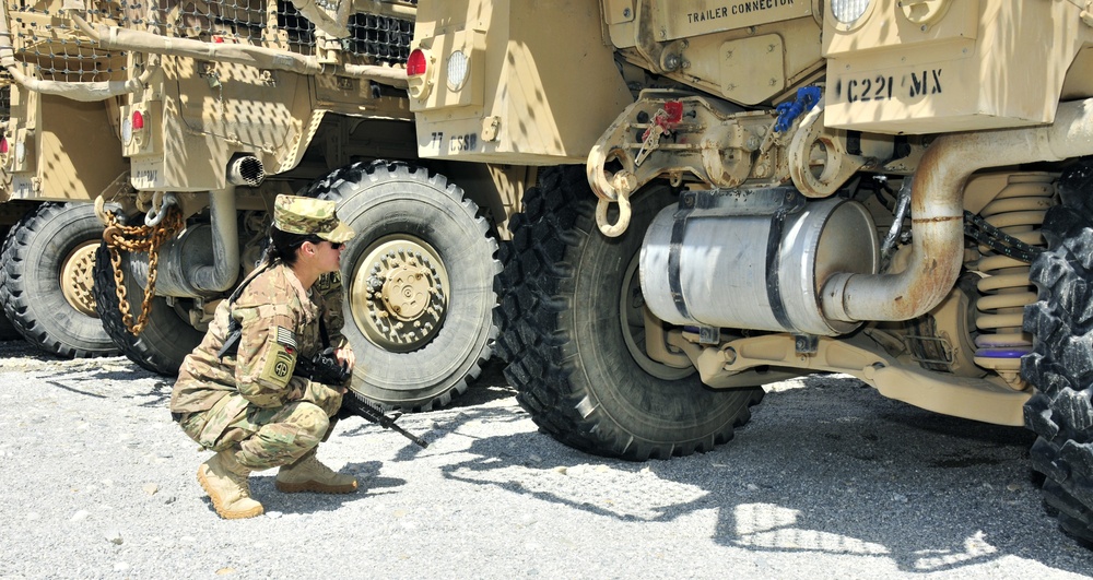 Mine-resistant ambush-protected vehicle inspection