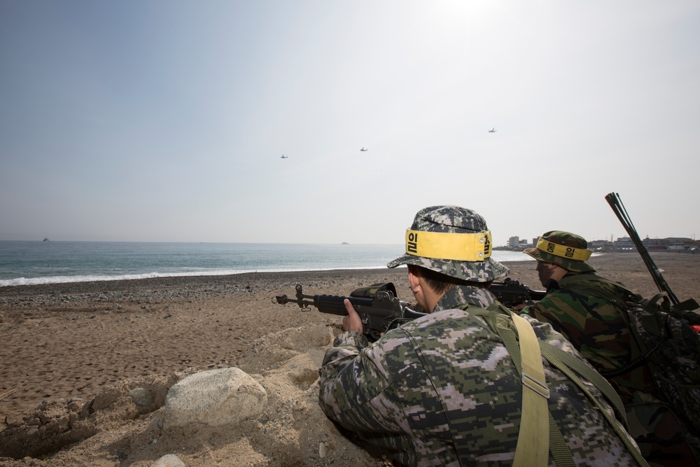 ROK, US Marines Intergraded Amphibious Assault during Ssang Yong 14