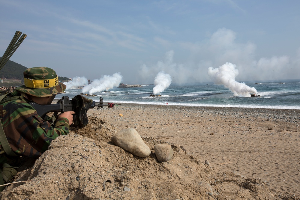 ROK, US Marines Intergraded Amphibious Assault during Ssang Yong 14