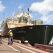 Marines offload MRF-D gear off of USNS 2nd Lt. John P. Bobo