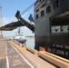 Marines offload MRF-D gear off of USNS 2nd Lt. John P. Bobo