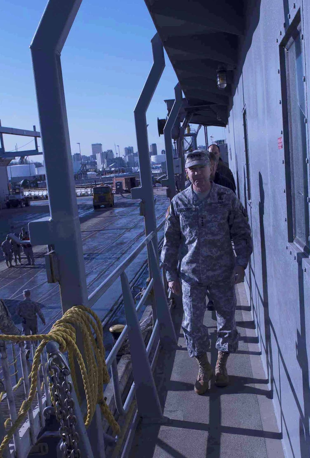 USNORTHCOM Gen. Charles H. Jacoby Jr. visits Port of Alaska during Alaska Shield 2014