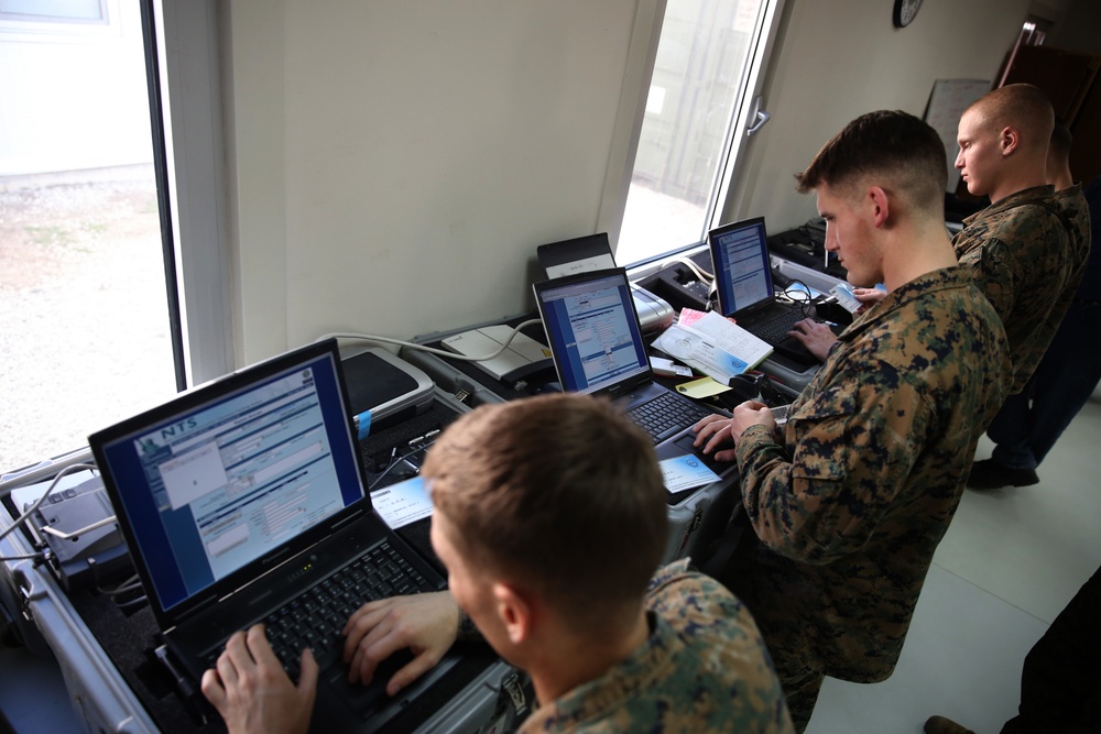 Marines with BSRF-14 conduct sustainment training on NEO tracking system