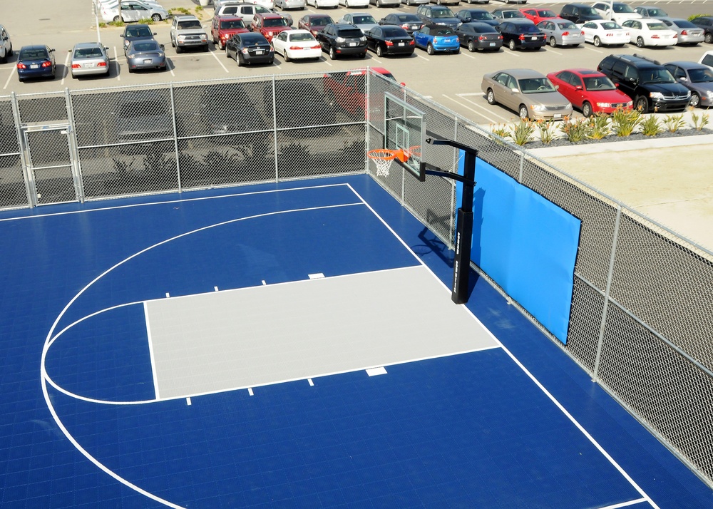 Suspension sports surface installation