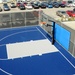Suspension sports surface installation