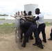 US Marines demonstrate non-lethal weapons to Ghanaian sailors
